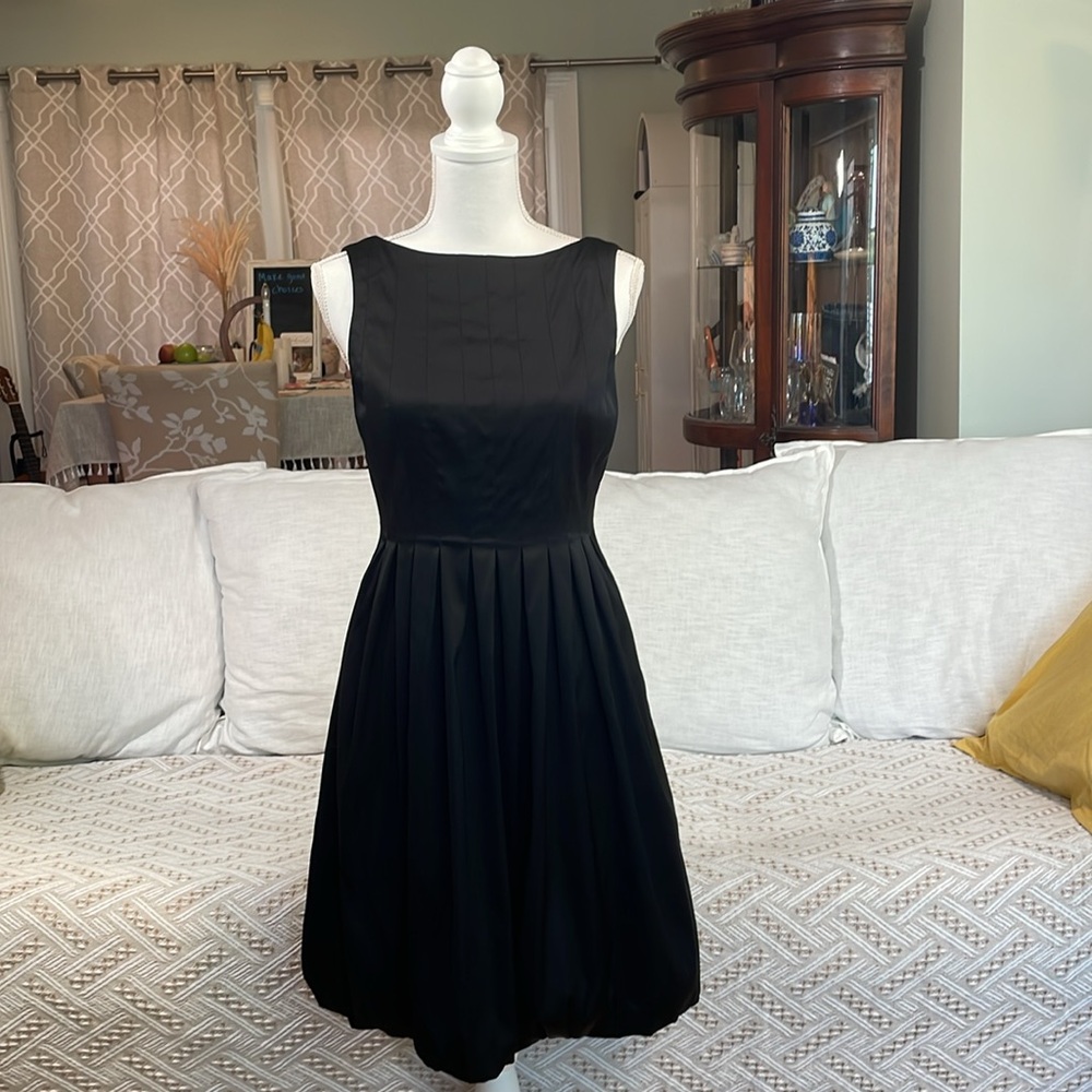 Maggy London Fit‑and‑Flare Pleated Cocktail Dress